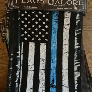 American Flag with Blue Stripe Garden Flag